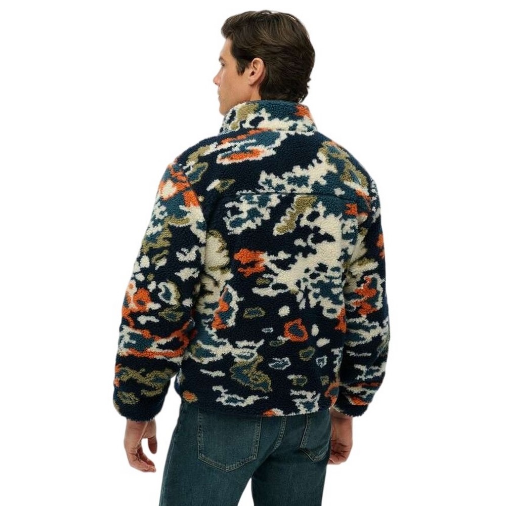 SUPERDRY D2 OVIN PRINTED FLEECE ZIP THRU ΜΠΟΥΦΑΝ ΑΝΔΡΙΚΟ MULTI