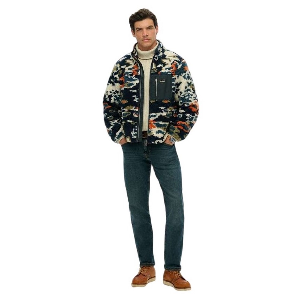 SUPERDRY D2 OVIN PRINTED FLEECE ZIP THRU ΜΠΟΥΦΑΝ ΑΝΔΡΙΚΟ MULTI