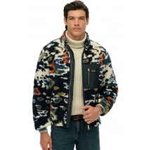 SUPERDRY D2 OVIN PRINTED FLEECE ZIP THRU ΜΠΟΥΦΑΝ ΑΝΔΡΙΚΟ MULTI