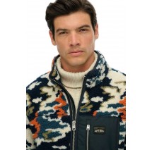 SUPERDRY D2 OVIN PRINTED FLEECE ZIP THRU ΜΠΟΥΦΑΝ ΑΝΔΡΙΚΟ MULTI