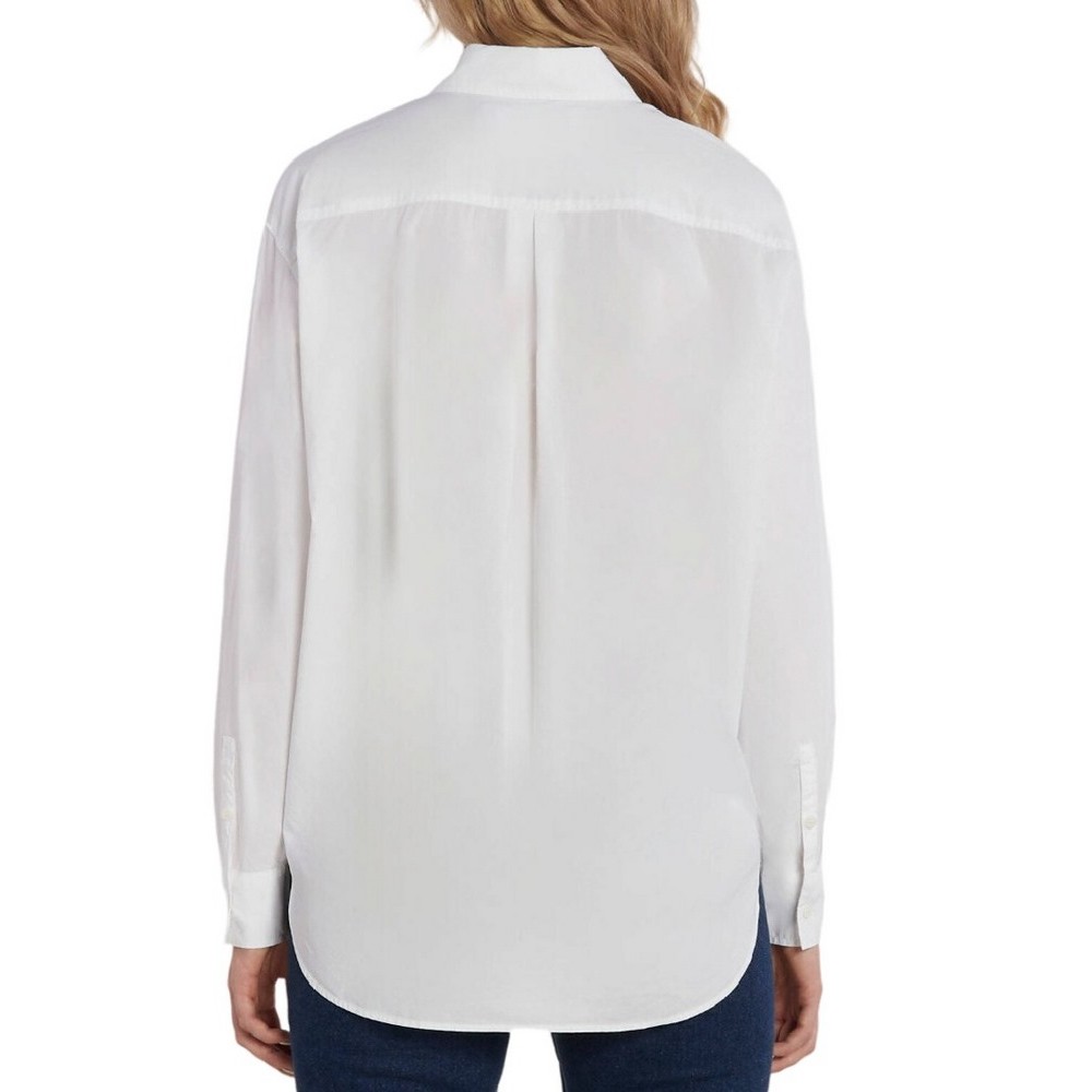 CALVIN KLEIN JEANS WOVEN LABEL RELAXED SHIRT ΠΟΥΚΑΜΙΣΟ ΓΥΝΑΙΚΕΙΟ BRIGHT WHITE