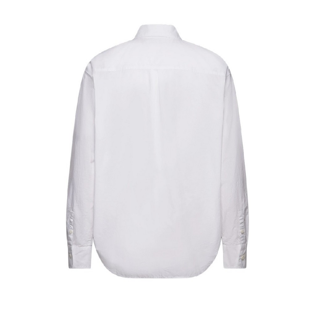 CALVIN KLEIN JEANS WOVEN LABEL RELAXED SHIRT ΠΟΥΚΑΜΙΣΟ ΓΥΝΑΙΚΕΙΟ BRIGHT WHITE