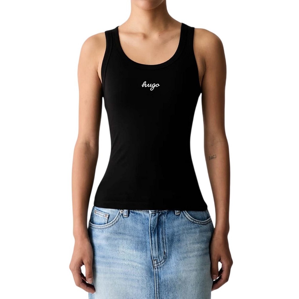 HUGO BOSS DAMATANK B JERSEY ΤΟΠ ΜΠΛΟΥΖΑ ΓΥΝΑΙΚΕΙΑ BLACK