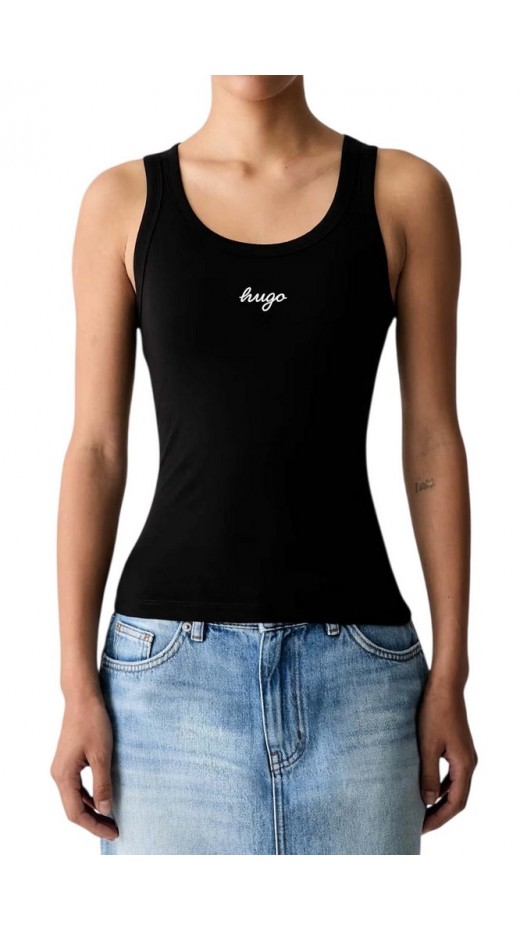 HUGO BOSS DAMATANK B JERSEY ΤΟΠ ΜΠΛΟΥΖΑ ΓΥΝΑΙΚΕΙΑ BLACK
