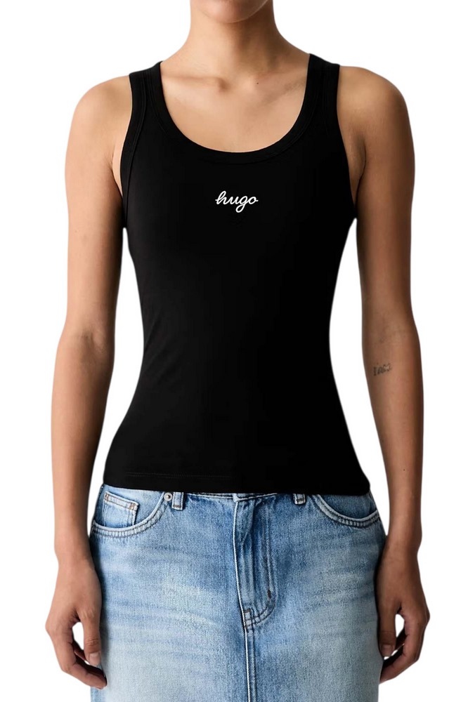 HUGO BOSS DAMATANK B JERSEY ΤΟΠ ΜΠΛΟΥΖΑ ΓΥΝΑΙΚΕΙΑ BLACK