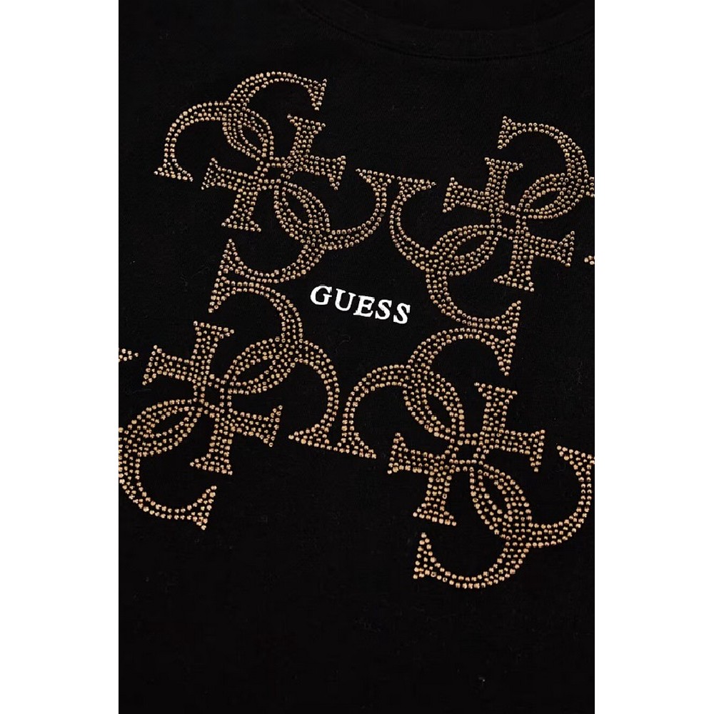 GUESS LOGO T-SHIRT ΜΠΛΟΥΖΑ  ΓΥΝΑΙΚΕΙΑ BLACK