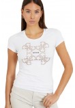 GUESS LOGO T-SHIRT ΜΠΛΟΥΖΑ  ΓΥΝΑΙΚΕΙΑ WHITE