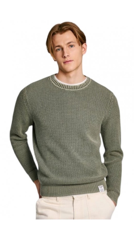 PEPE JEANS LONDON DROP 2 MADDOX ΜΠΛΟΥΖΑ ΠΛΕΚΤΗ ΑΝΔΡΙΚΗ GREEN