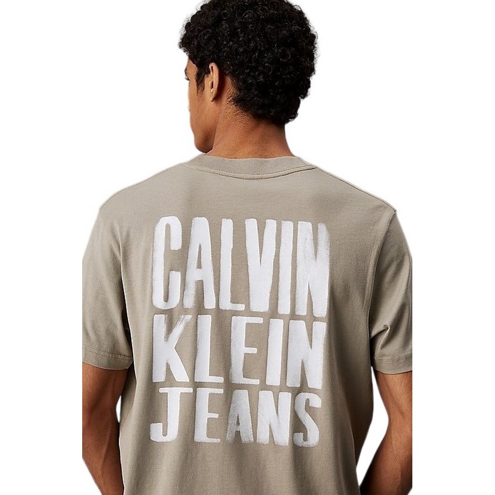 CALVIN KLEIN JEANS PAINTED CALVIN KLEIN JEANS TEE T-SHIRT ΜΠΛΟΥΖΑ ΑΝΔΡΙΚΗ KHAKI