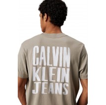CALVIN KLEIN JEANS PAINTED CALVIN KLEIN JEANS TEE T-SHIRT ΜΠΛΟΥΖΑ ΑΝΔΡΙΚΗ KHAKI