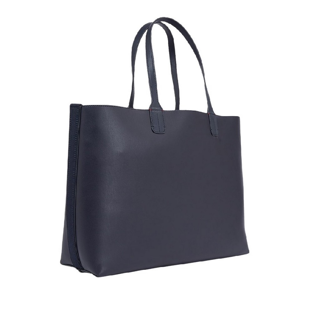 TOMMY HILFIGER ICONIC TOMMY TOTE PUFFY ΤΣΑΝΤΑ ΓΥΝΑΙΚΕΙΑ NAVY