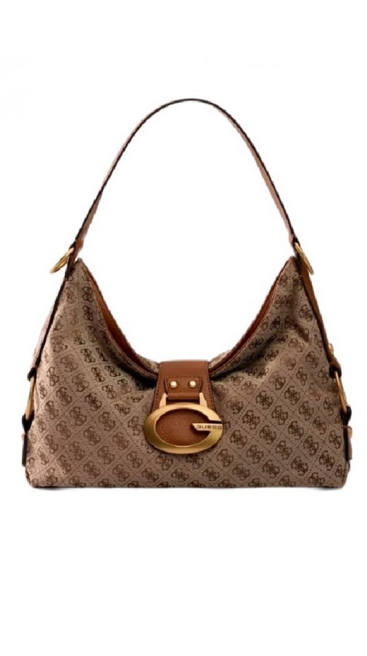 GUESS CAMDEN SHOULDER BAG HWJJ9308180 ΤΣΑΝΤΑ ΓΥΝΑΙΚΕΙΑ COGNAC