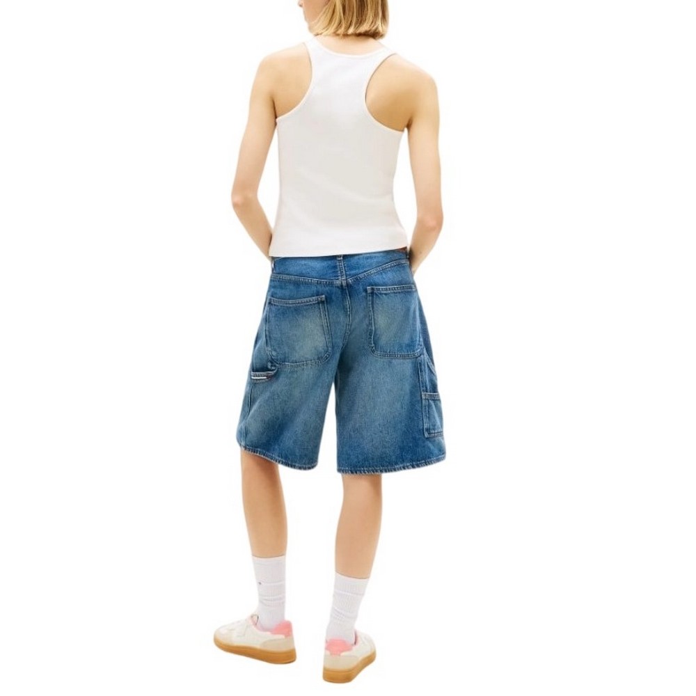 TOMMY JEANS SLIM RACER BACK RIB TANK ΤΟΠ ΓΥΝΑΙΚΕΙΟ ECRU