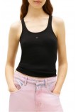 TOMMY JEANS SLIM RACER BACK RIB TANK ΤΟΠ ΓΥΝΑΙΚΕΙΟ BLACK