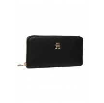 TOMMY HILFIGER POPPY PLUS LARGE ZA ΠΟΡΤΟΦΟΛΙ ΓΥΝΑΙΚΕΙΟ BLACK