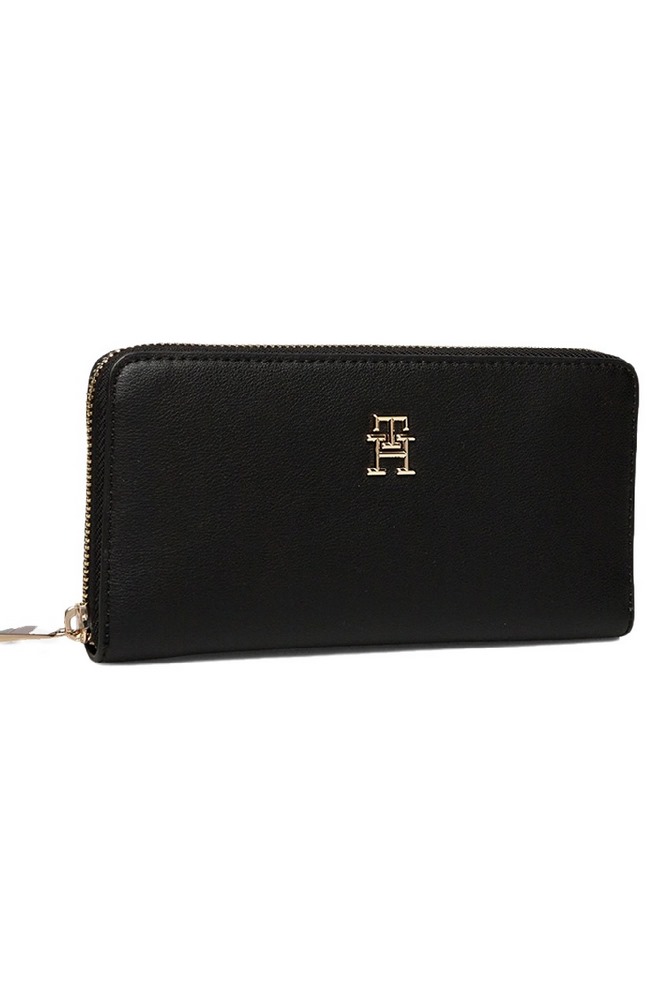 TOMMY HILFIGER POPPY PLUS LARGE ZA ΠΟΡΤΟΦΟΛΙ ΓΥΝΑΙΚΕΙΟ BLACK