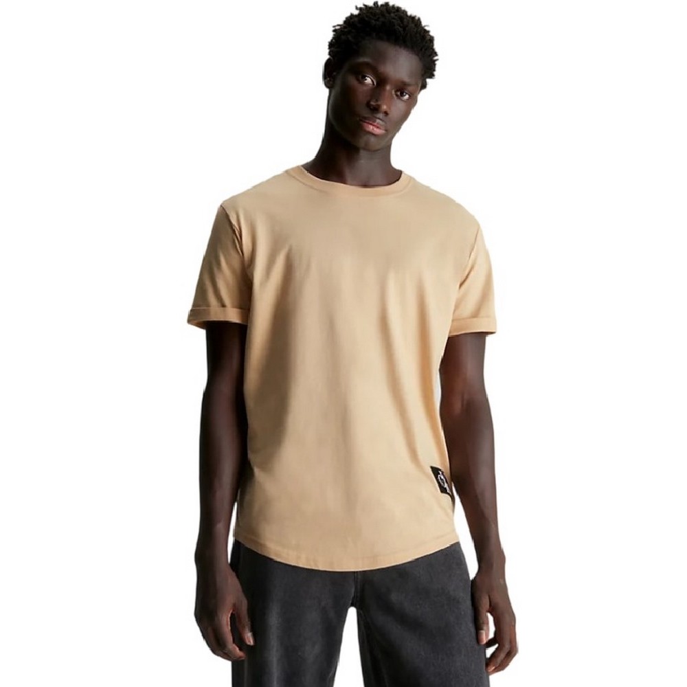 CALVIN KLEIN JEANS BADGE ROUND T-SHIRT ΑΝΔΡΙΚΟ BEIGE