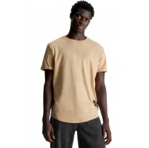 CALVIN KLEIN JEANS BADGE ROUND T-SHIRT ΑΝΔΡΙΚΟ BEIGE