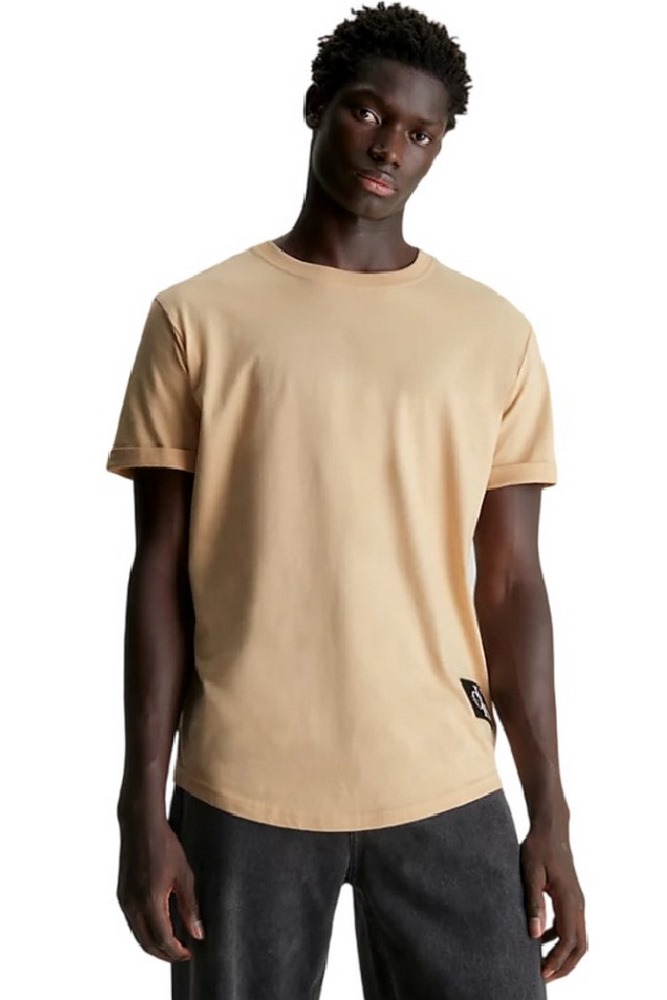 CALVIN KLEIN JEANS BADGE ROUND T-SHIRT ΑΝΔΡΙΚΟ BEIGE