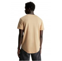 CALVIN KLEIN JEANS BADGE ROUND T-SHIRT ΑΝΔΡΙΚΟ BEIGE