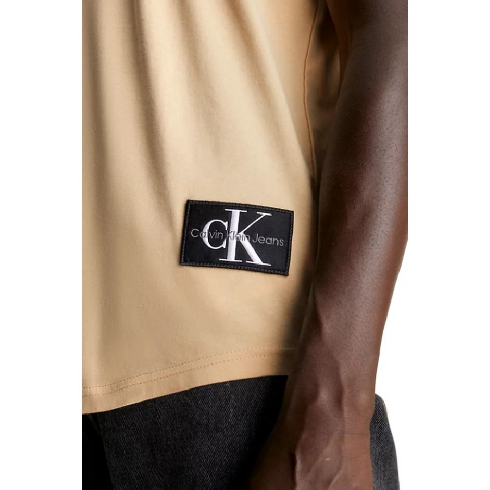 CALVIN KLEIN JEANS BADGE ROUND T-SHIRT ΑΝΔΡΙΚΟ BEIGE