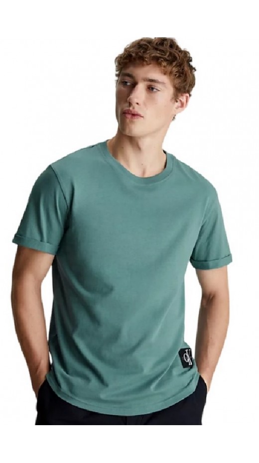CALVIN KLEIN JEANS BADGE ROUND HEM TEE T-SHIRT ΑΝΔΡΙΚΟ GOBLIN BLUE