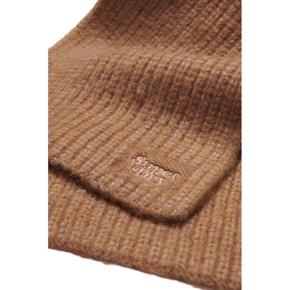 SUPERDRY D3 SDRY RIB KNIT SCARF ΚΑΣΚΟΛ ΓΥΝΑΙΚΕΙΟ BROWN