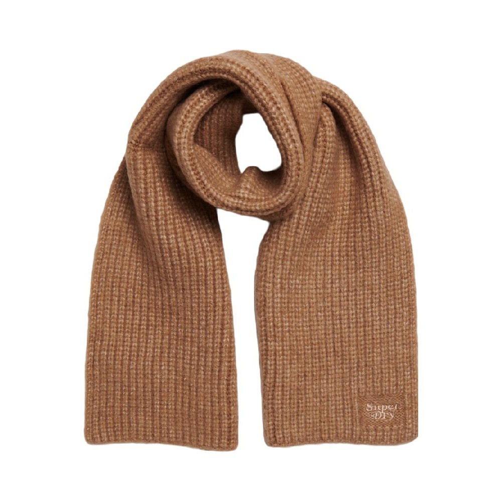 SUPERDRY RIB KNIT SCARF ΚΑΣΚΟΛ ΓΥΝΑΙΚΕΙΟ BROWN