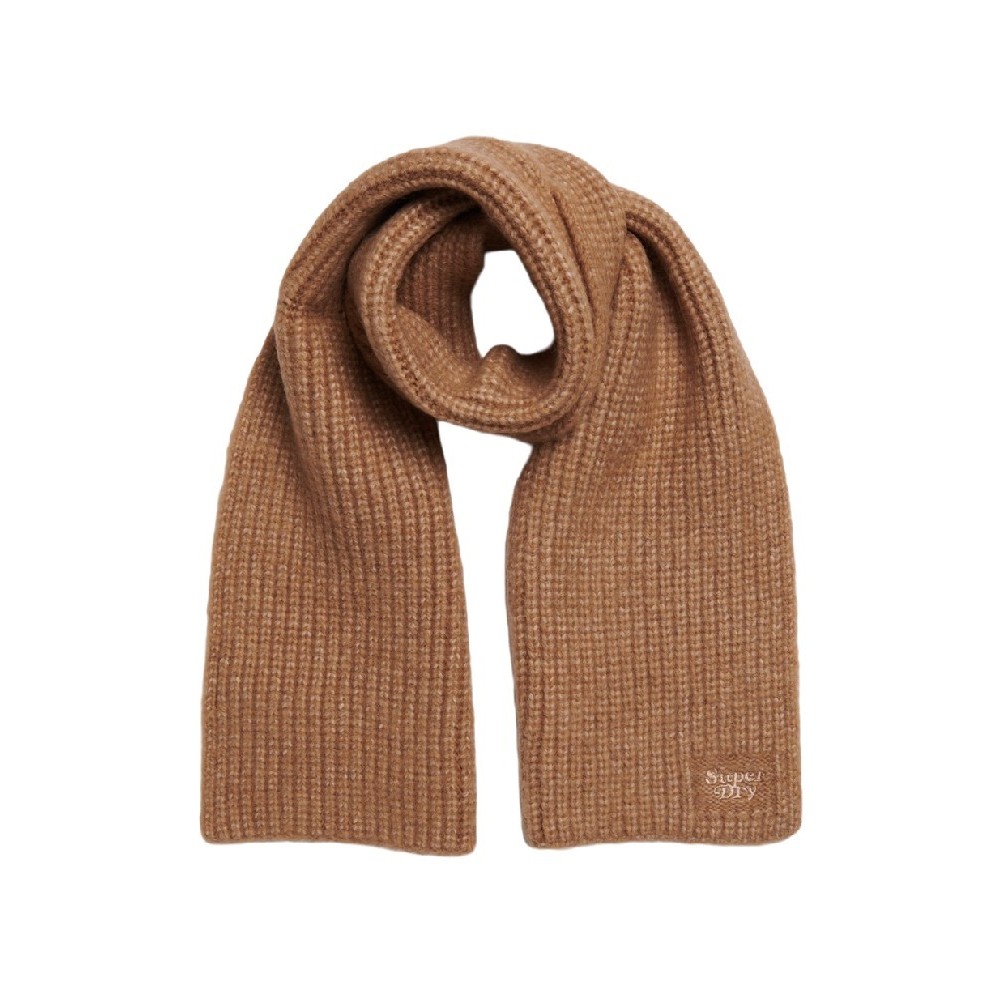 SUPERDRY D3 SDRY RIB KNIT SCARF ΚΑΣΚΟΛ ΓΥΝΑΙΚΕΙΟ BROWN