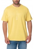 TOMMY JEANS RLX TONAL CREST TEE T-SHIRT ΜΠΛΟΥΖΑ ΑΝΔΡΙΚΗ YELLOW