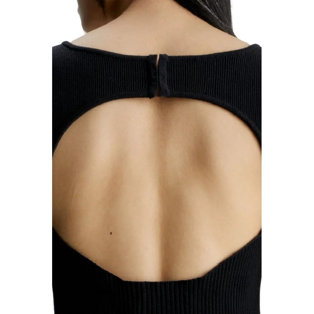 CALVIN KLEIN BACK CUT OUT SWEATER LONG SLEEVE ΦΟΡΕΜΑΣ ΓΥΝΑΙΚΕΙΟ BLACK