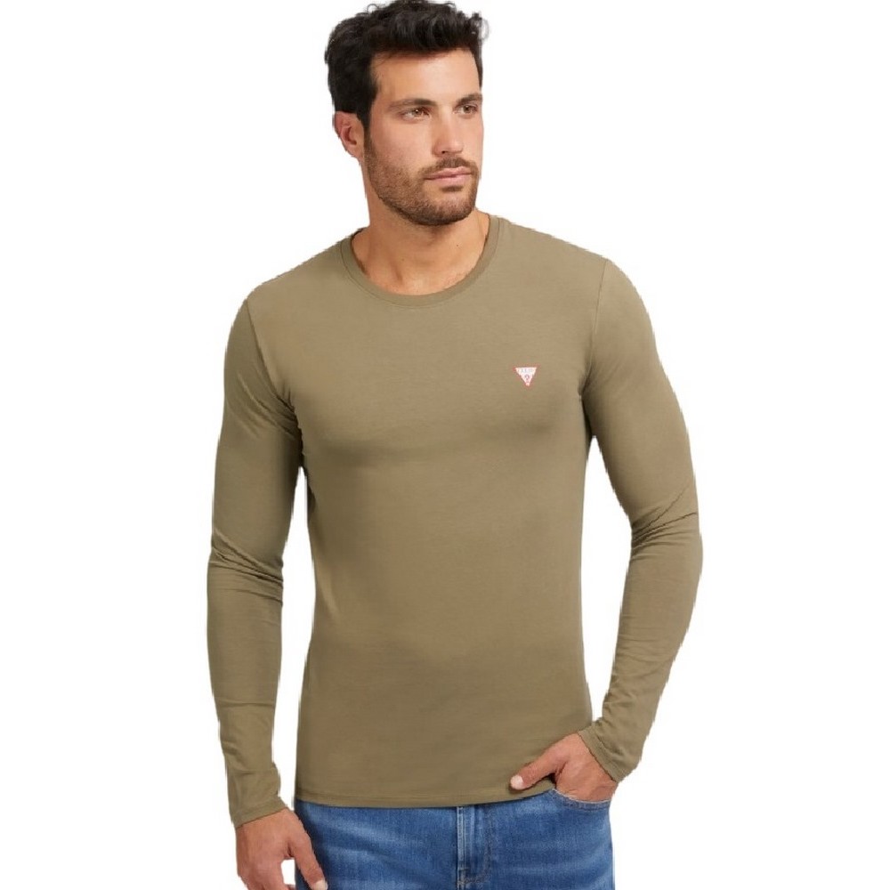 GUESS CORE T-SHIRT ΜΠΛΟΥΖΑ  ΑΝΔΡΙΚΗ KHAKI