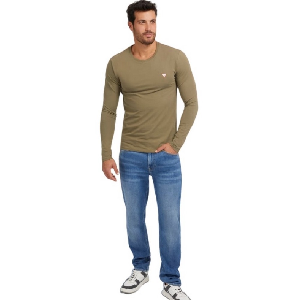 GUESS CORE T-SHIRT ΜΠΛΟΥΖΑ  ΑΝΔΡΙΚΗ KHAKI