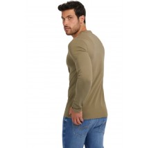 GUESS CORE T-SHIRT ΜΠΛΟΥΖΑ  ΑΝΔΡΙΚΗ KHAKI