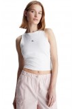CALVIN KLEIN JEANS ARCHIVAL MILANO TOP ΤΟΠ ΓΥΝΑΙΚΕΙΟ BRIGHT WHITE