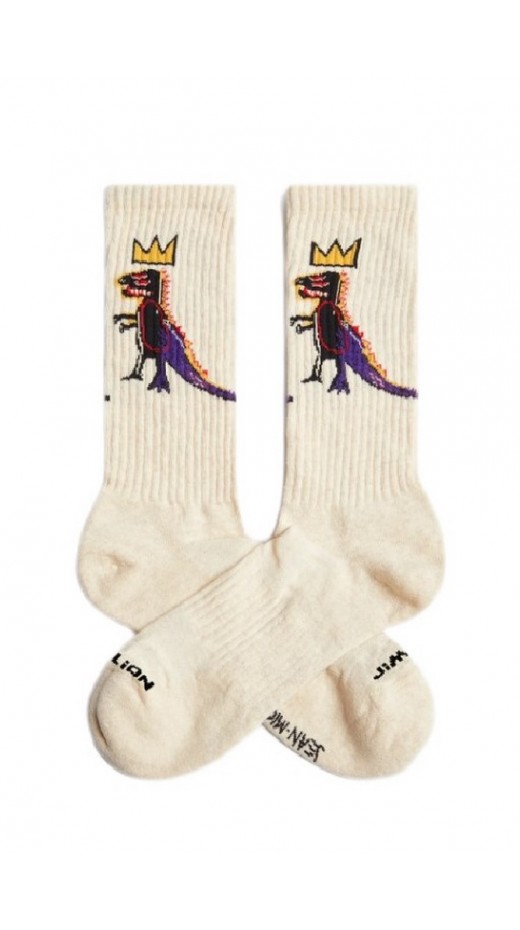 JIMMY LION ATHLETIC BASQUIAT PEZ DISPENSER SOCKS UNISEX ΚΑΛΤΣΕΣ BEIGE