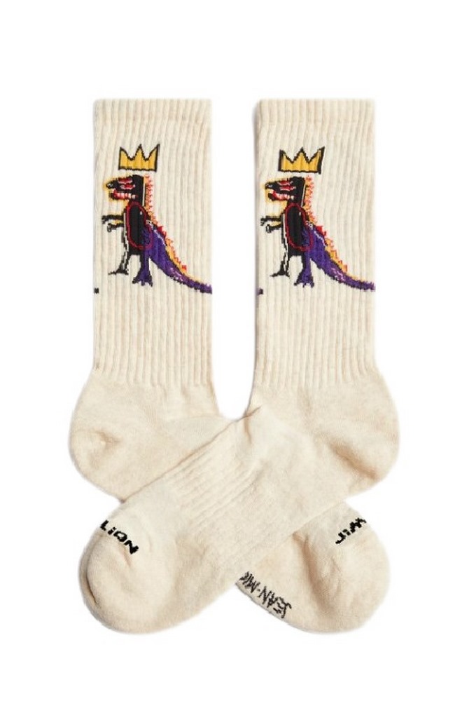 JIMMY LION ATHLETIC BASQUIAT PEZ DISPENSER SOCKS UNISEX ΚΑΛΤΣΕΣ BEIGE