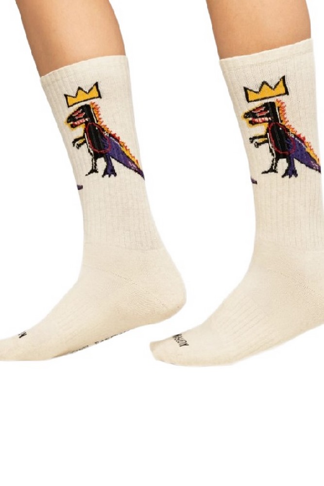 JIMMY LION ATHLETIC BASQUIAT PEZ DISPENSER SOCKS UNISEX ΚΑΛΤΣΕΣ BEIGE