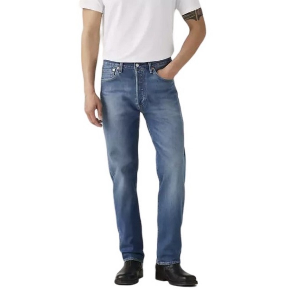 LEVIS 501 ORIGINAL FIT WORN IN ΤΖΙΝ ΠΑΝΤΕΛΟΝΙ ΑΝΔΡΙΚΟ BLUΕ DENIM