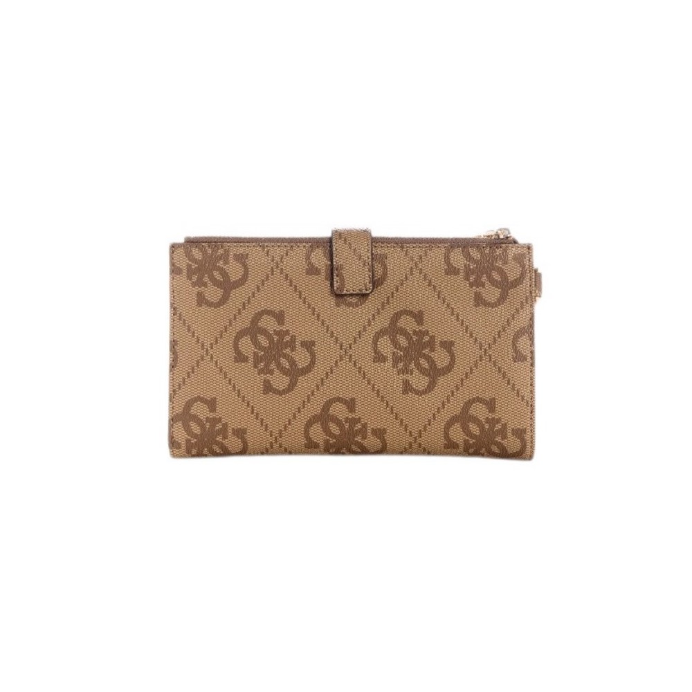 GUESS LAUREL II SLG DBL ZIP ORGNZR ΠΟΡΤΟΦΟΛΙ ΓΥΝΑΙΚΕΙΟ LATTE