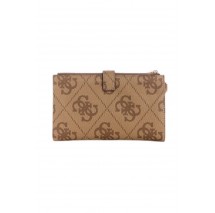 GUESS LAUREL II SLG DBL ZIP ORGNZR ΠΟΡΤΟΦΟΛΙ ΓΥΝΑΙΚΕΙΟ LATTE