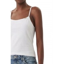 CALVIN KLEIN JEANS SL COTTON STRETCH STRAP CAMI ΤΟΠ ΓΥΝΑΙΚΕΙΟ BRIGHT WHITE
