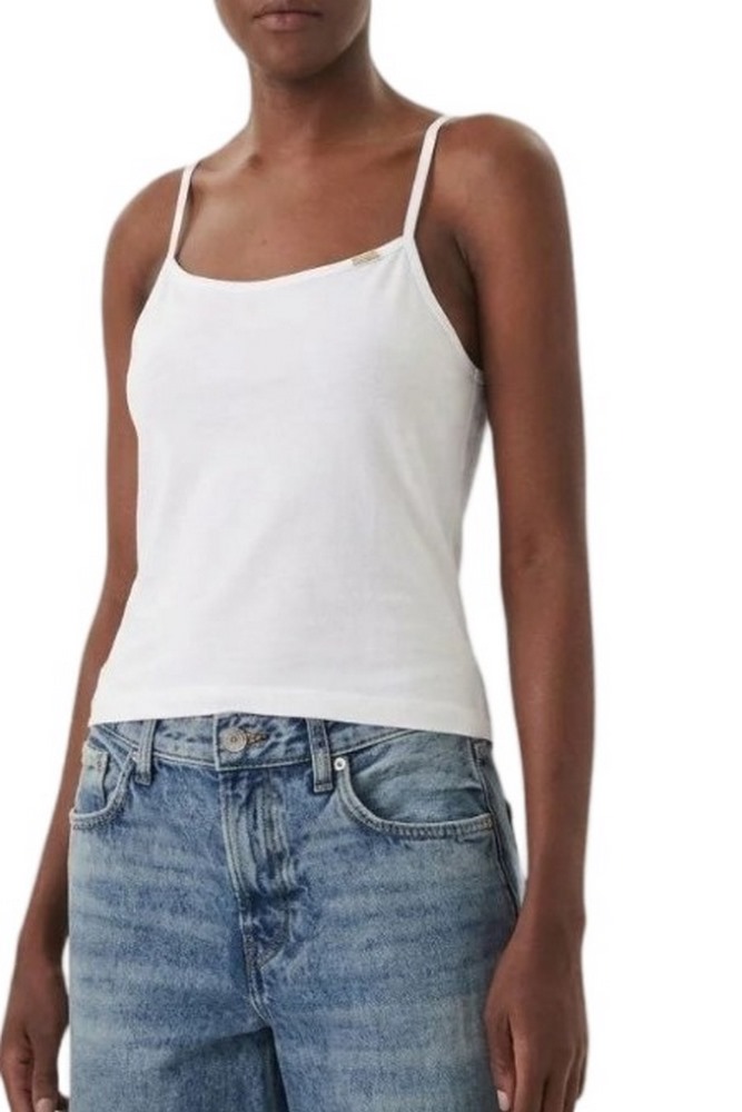 CALVIN KLEIN JEANS SL COTTON STRETCH STRAP CAMI ΤΟΠ ΓΥΝΑΙΚΕΙΟ BRIGHT WHITE