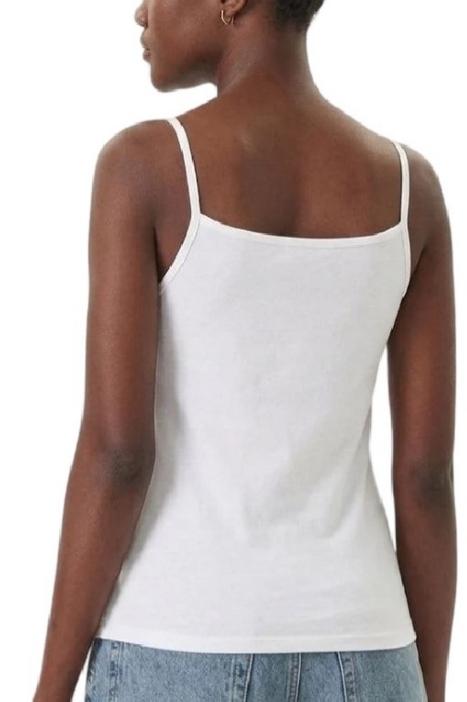 CALVIN KLEIN JEANS SL COTTON STRETCH STRAP CAMI ΤΟΠ ΓΥΝΑΙΚΕΙΟ BRIGHT WHITE