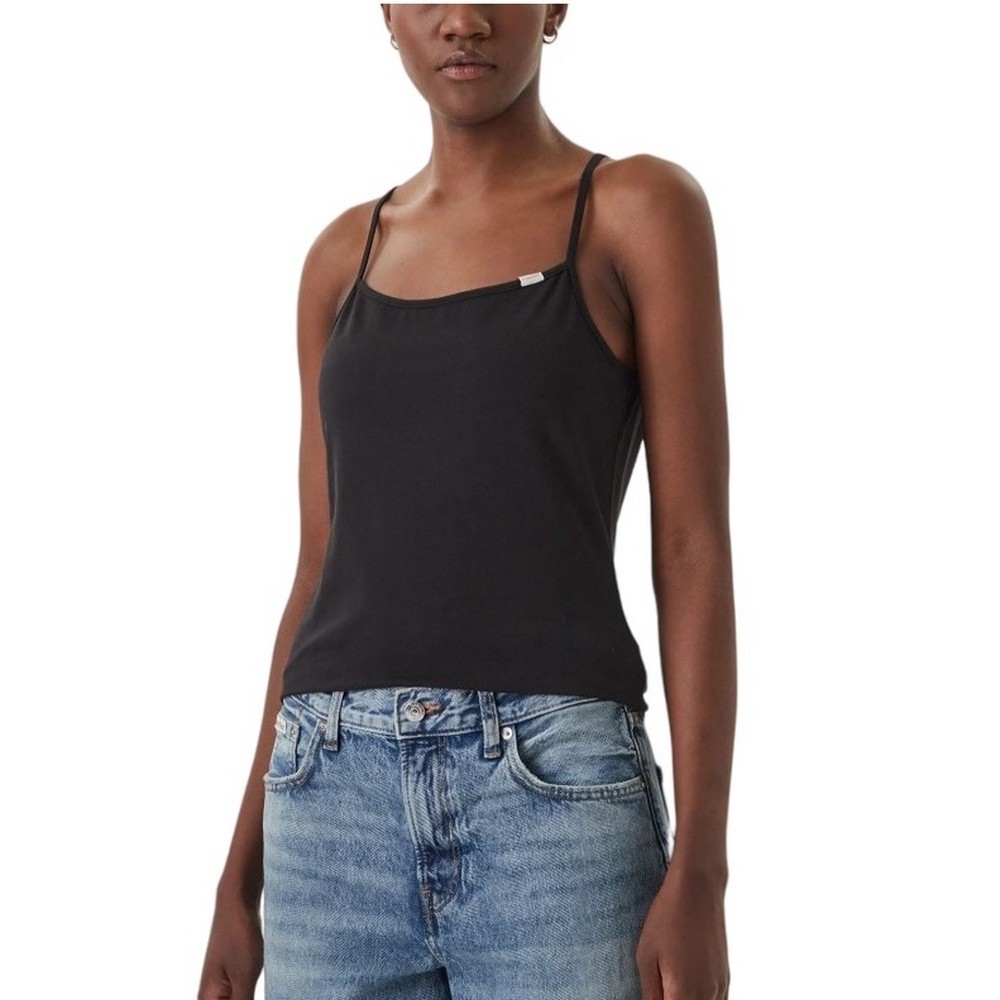 CALVIN KLEIN JEANS SL COTTON STRETCH STRAP CAMI ΤΟΠ ΓΥΝΑΙΚΕΙΟ BLACK