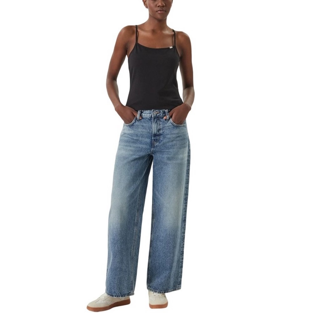 CALVIN KLEIN JEANS SL COTTON STRETCH STRAP CAMI ΤΟΠ ΓΥΝΑΙΚΕΙΟ BLACK