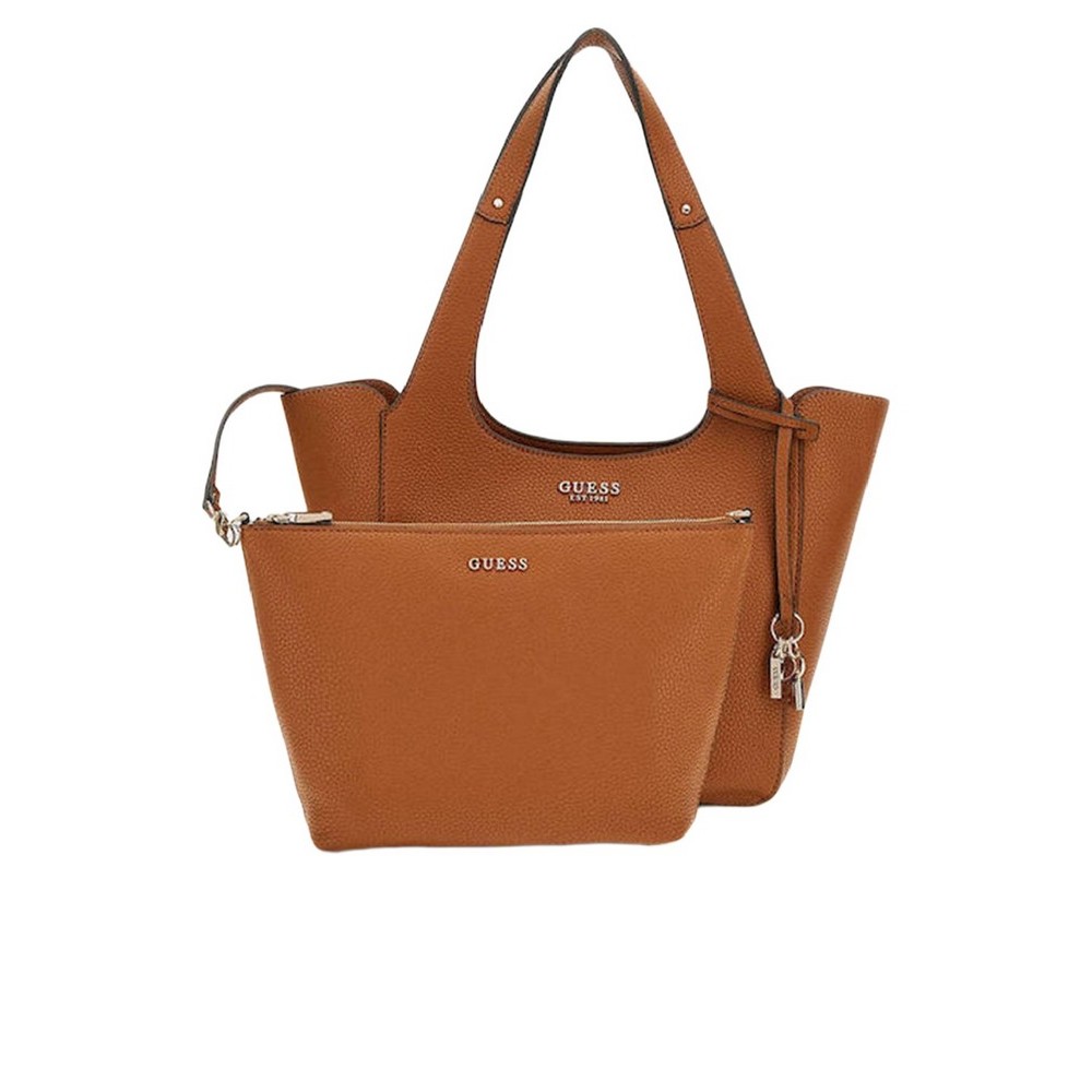 GUESS CALISTA 2 IN 1 TOTE ΤΣΑΝΤΑ ΓΥΝΑΙΚΕΙΑ CARAMEL