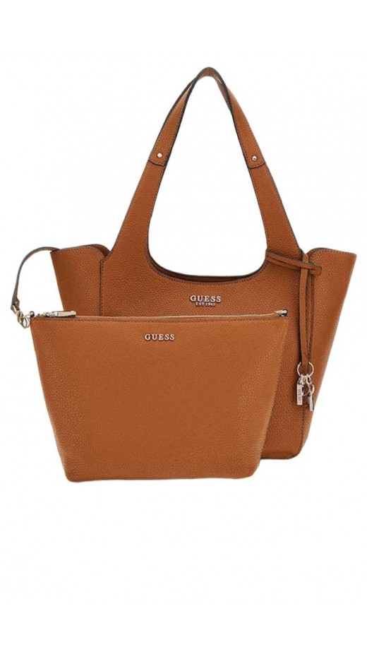 GUESS CALISTA 2 IN 1 TOTE ΤΣΑΝΤΑ ΓΥΝΑΙΚΕΙΑ CARAMEL