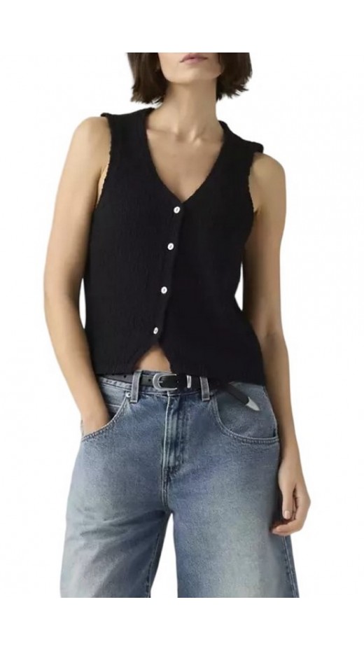HELEN MINI BOUCLE VEST ΓΙΛΕΚΟ ΓΥΝΑΙΚΕΙΟ BLACK
