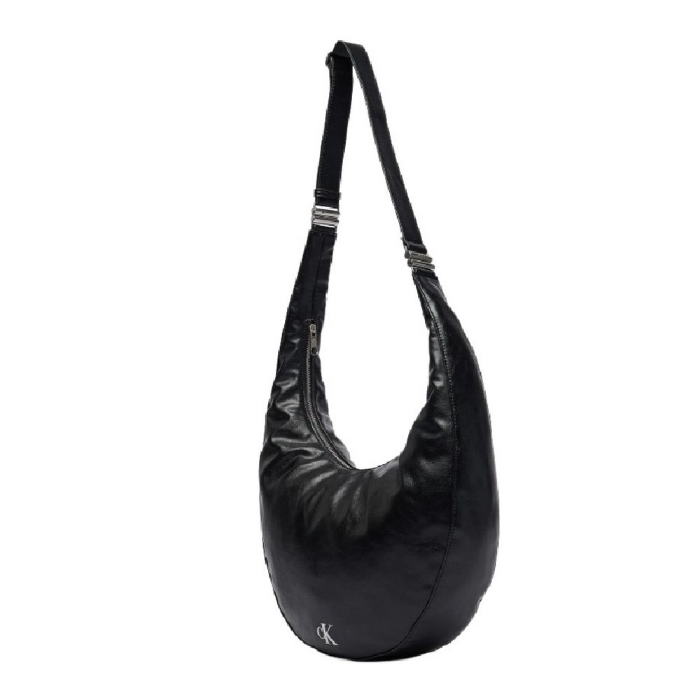 CALVIN KLEIN BUCKLE CONVERTIBLE HOBO BAG ΤΣΑΝΤΑ ΓΥΝΑΙΚΕΙΑ BLACK